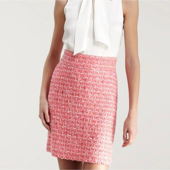 kate spade Dresses & Skirts - NWT KATE SPADE Delphina Pink Tweed Skirt Size 12